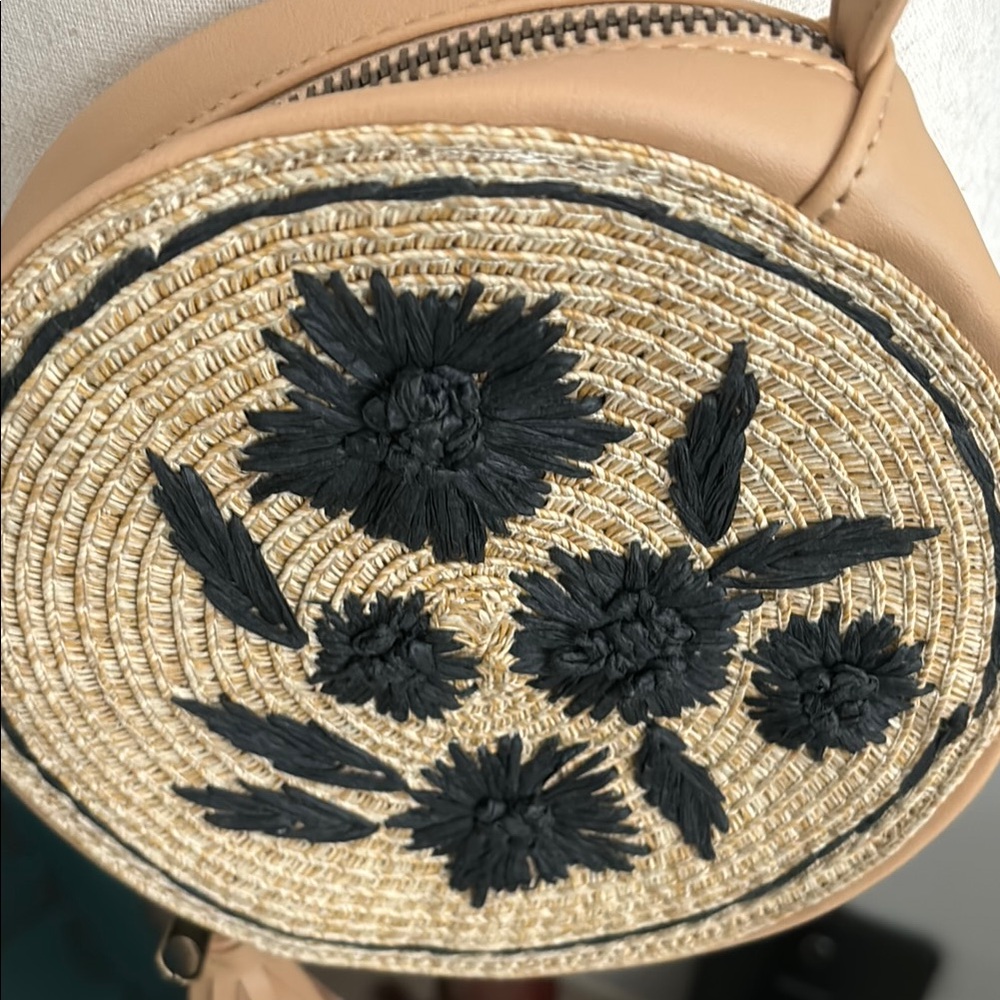 Boho Round Floral Purse SummerDetailed Embroidered Round Crossbody Final Sale - Picture 6 of 8